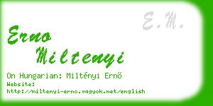 erno miltenyi business card
